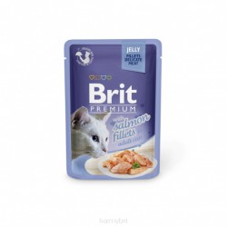 BRIT KOT 85g JELLY FILLETS WITH SALMON