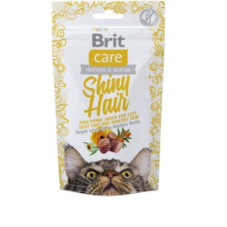 BRIT CARE SNACK CAT SHINY HAIR 50G