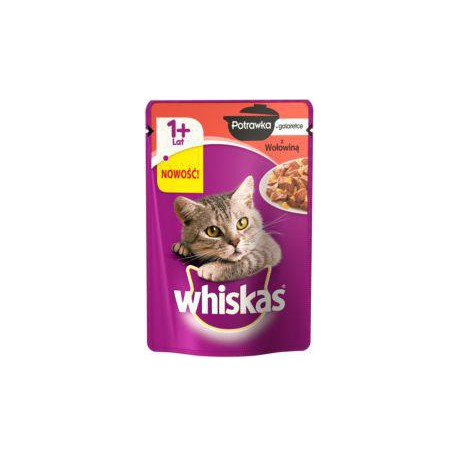 MFP.WHISKAS 85g POTRAWKA WOŁOWINA GALARE