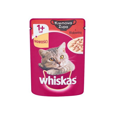 MFP.WHISKAS 85g ZUPA WOŁOWINA KREM