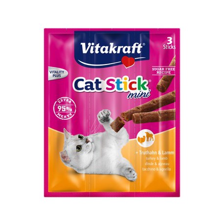 VITARAFT CAT STICK MINI 3SZT Z INDYKIEM 