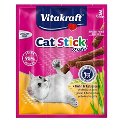 VITAKRAT CAT STICK MINI 3SZT Z kurczak+trawa