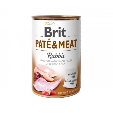 BRIT-KONSERWA 400g PATE&MEAT RABBIT