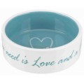 MISKA CERAMICZNA PET`S HOME 0,8L/16CM KREMOWO/JASNONIEBIESKA