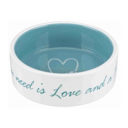 MISKA CERAMICZNA PET`S HOME 0,8L/16CM KREMOWO/JASNONIEBIESKA