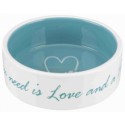 MISKA CERAMICZNA PET`S HOME 0,8L/16CM KREMOWO/JASNONIEBIESKA