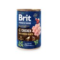 BRIT-BY NATURE-400g CHICKEN&HEARTS