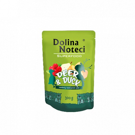 DNP SUPERFOOD 300g JELEŃ I KACZKA SASZETKA