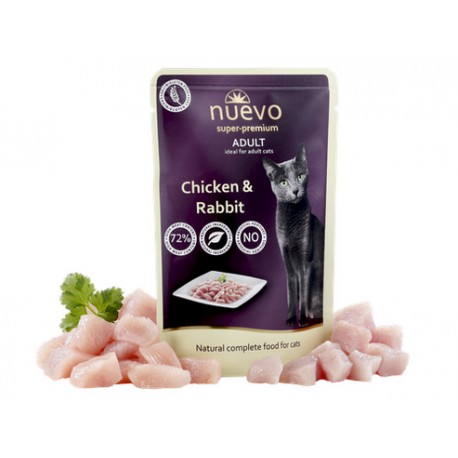 NUEVO CAT 85g CHICKEN RABBIT - SASZETKA