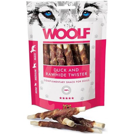 WOOLF N DUCK AND RAWHIDE TWISTER 100g 100g