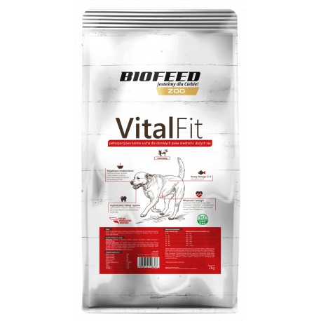 BIOFEED VITALFIT PIES 15kg DUŻE RASY WOŁ OWINA