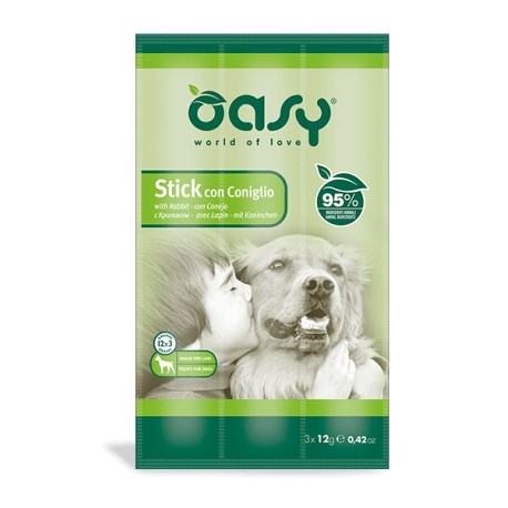 OASY SNACK STICK 3x12g KRÓLIK