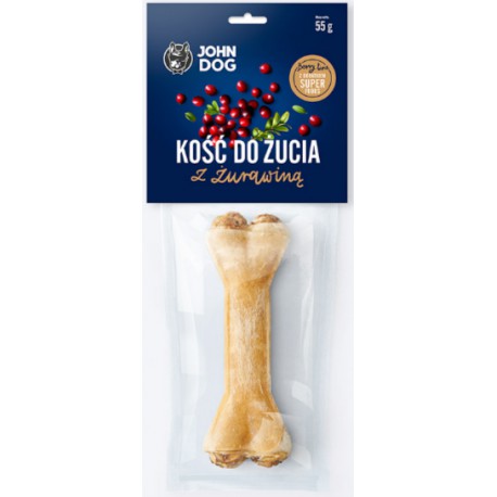 JOHN DOG KOŚĆ ŻWACZ I PENS WOŁOWY12cm/1 Z ŻURAWINĄ