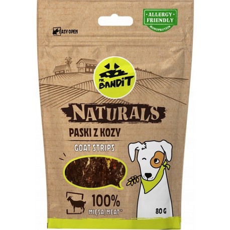 MR.BANDIT 80g.NATURALS GOAT STRIPS KOZA