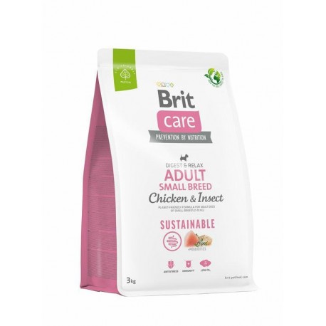 BRIT CARE 3kg ADULT SMALL CHICKEN INSECT- SUSTAINABLE