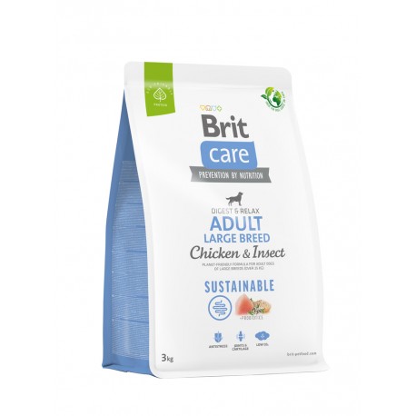 BRIT CARE 3kg ADULT LARGE BREED CHICKEN INSECT- SUSTAINABLE