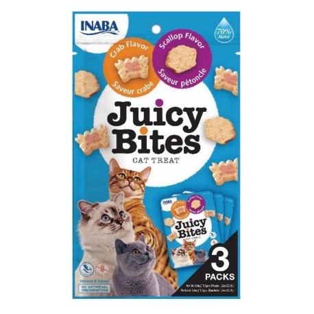 INABA CAT JUICY BITES SCALLOP/CRAB FLAVOUR 3*11,3g