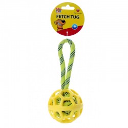 PS FETCH TUG - PIŁKA AŻUROWA ZE SZNUREM 9*21cm