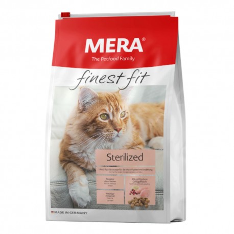 MERA FINEST FIT 10kg STERYLIZED Z MIĘSEM DROBIOWYM I ŻURAWINĄ + 2*200g GRATIS