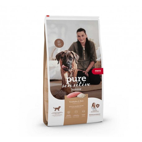 MERA_DOG PS 12,5kg JUNIOR TRUTHAN&REIS + 600g GRATIS - Z INDYKIEM I RYŻEM