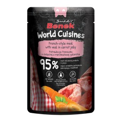 BENEK 100g-WORLD CUISINES POTRAWKA PO FRANCUSKU-CIELĘCINA W MARCHEWKOWEJ GALARETCE