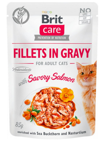 Brit Care Cat Fillets in Gravy Salmon saszetka 85g