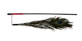 Trixie 4509 Wędka z pawim piórkiem dla kota 47cm