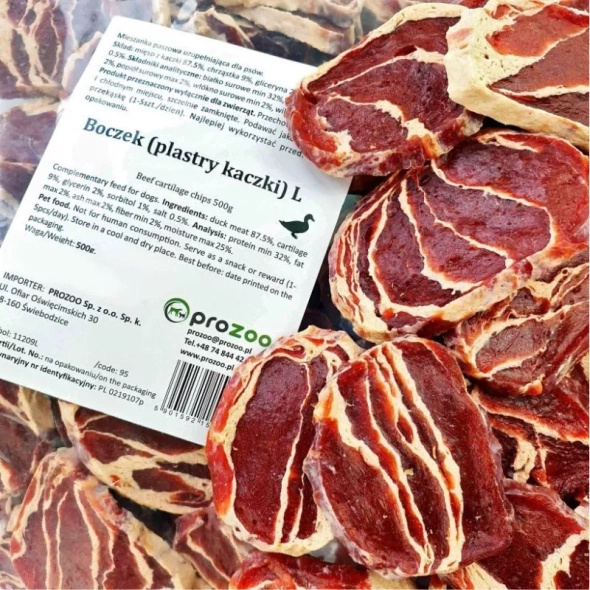 Prozoo Boczek plastry z kaczki z chrząstką 500g