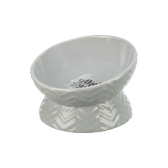 Trixie Miska podwyższona, dla psa, ceramika, szara, 0.35 l/17 cm