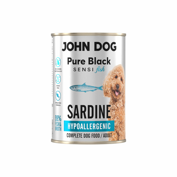 John Dog Pure Black Sensi Fish – Sardynka 400 g