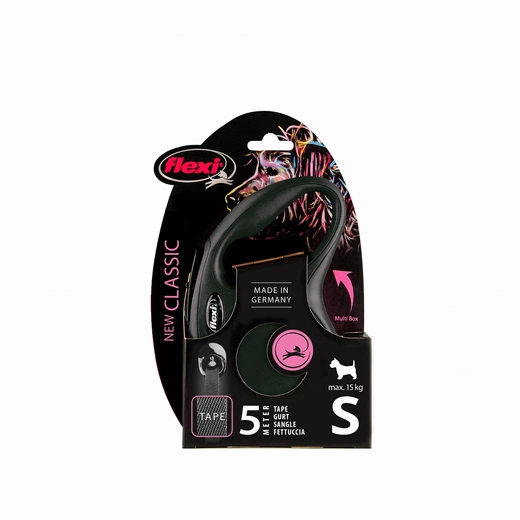 Flexi Classic S czarna (5m) taśma 15 kg