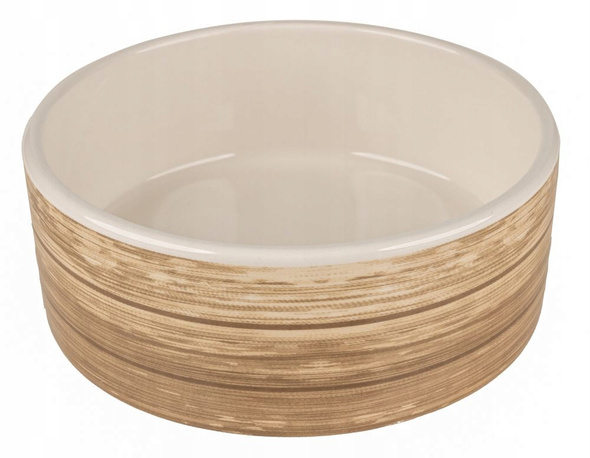 Yarro Miska ceramiczna dla psa z motywem drewna 16cm