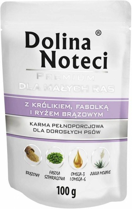 Dolina Noteci Małe Rasy - Królik, Fasolka i Ryż 100g