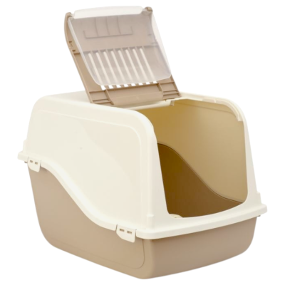 BERGAMO TOALETA ARIEL MOCACCINO 57x39x38cm, łopatka i filtr węglowy w zestawie