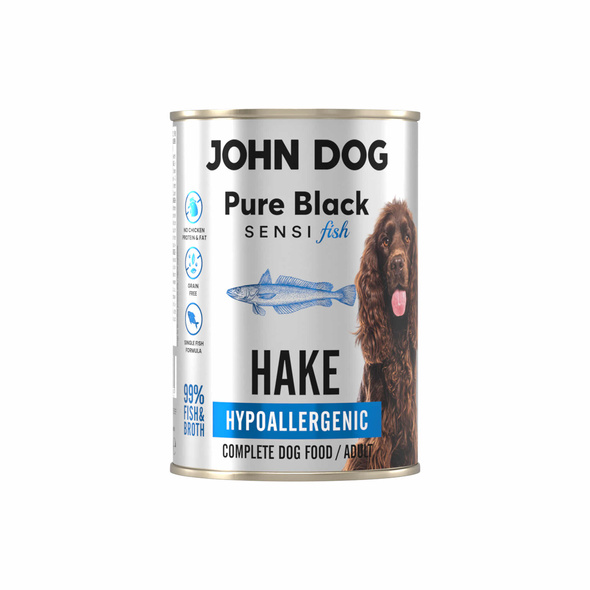 John Dog Pure Black Sensi Fish – Morszczuk 400 g