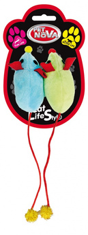 Pet Nova Zestaw 2 myszki pluszowe 8x4cm