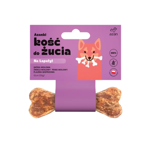 Kość do żucia dla psa Na Łapetyt 12cm Azanki