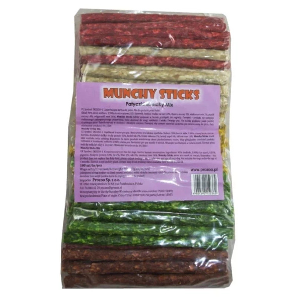 PROZOO KABANOSY MUNCHY 12,5cm MIX