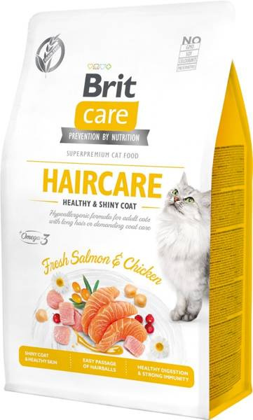 Brit Care Cat HairCare Łosoś, kurczak 400g