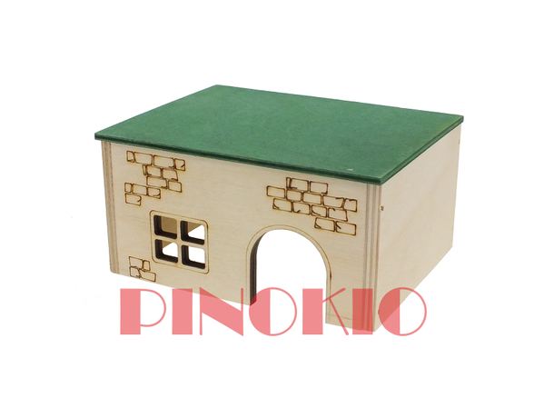 Pinokio drewniany domek dla chomika i innych gryzoni 13,5 x 10 x 7 cm