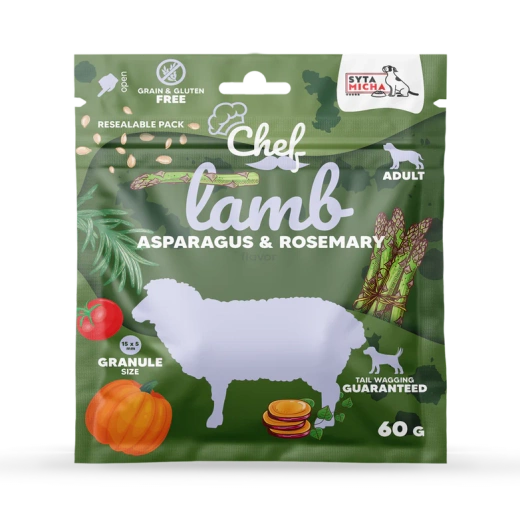 Próbka Syta Micha CHEF Jagnięcina, szparagi i rozmaryn 60g 