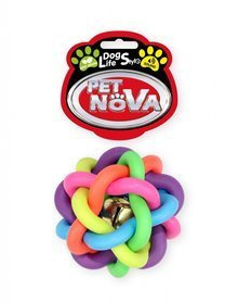 Pet Nova Piłka pleciona z dzwonkiem 6cm