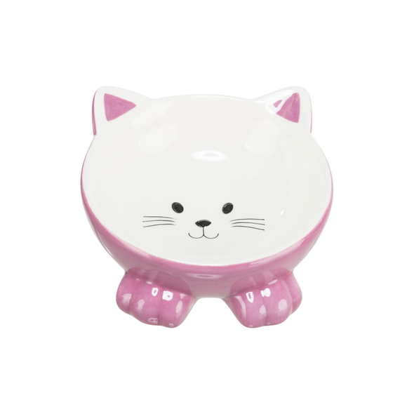 Trixie Miska ceramiczna, dla kota, w kształcie kota, różne kolory, 0.15 l/o 14 cm, wysoka