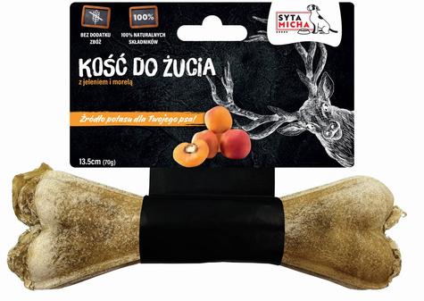 Syta Micha Kość do żucia dla psa z jeleniem i morelą 13,5cm