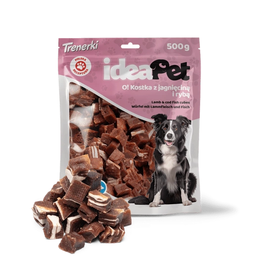 IDEAPET 500g KOSTKA Z JAGNIĘCINĄ I RYBĄ 