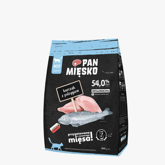 Pan Mięsko Kot Kurczak z pstrągiem 400g