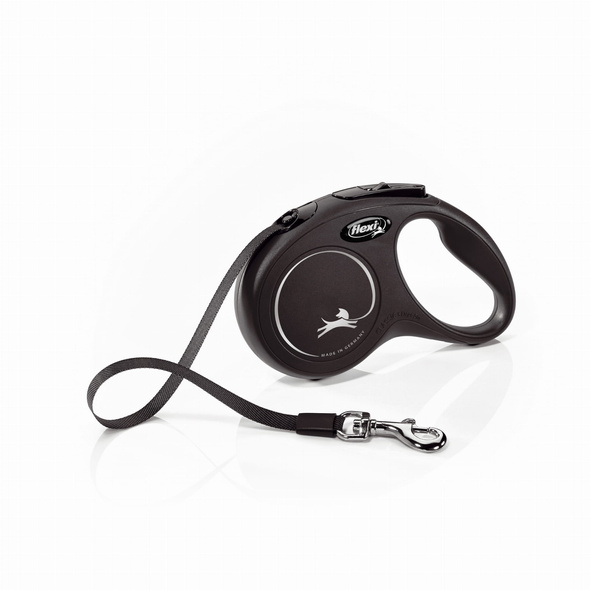 Flexi Classic S czarna (5m) taśma 15 kg