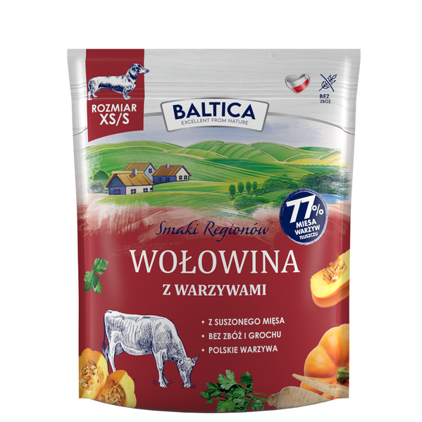 Karma dla małych ras Baltica wołowina z warzywami 1kg