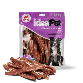IDEAPET 500g PALUSZKI Z KACZKĄ I RYBĄ