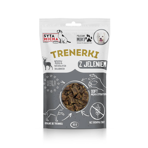 Syta Micha trenerki z jeleniem dla psa 80g